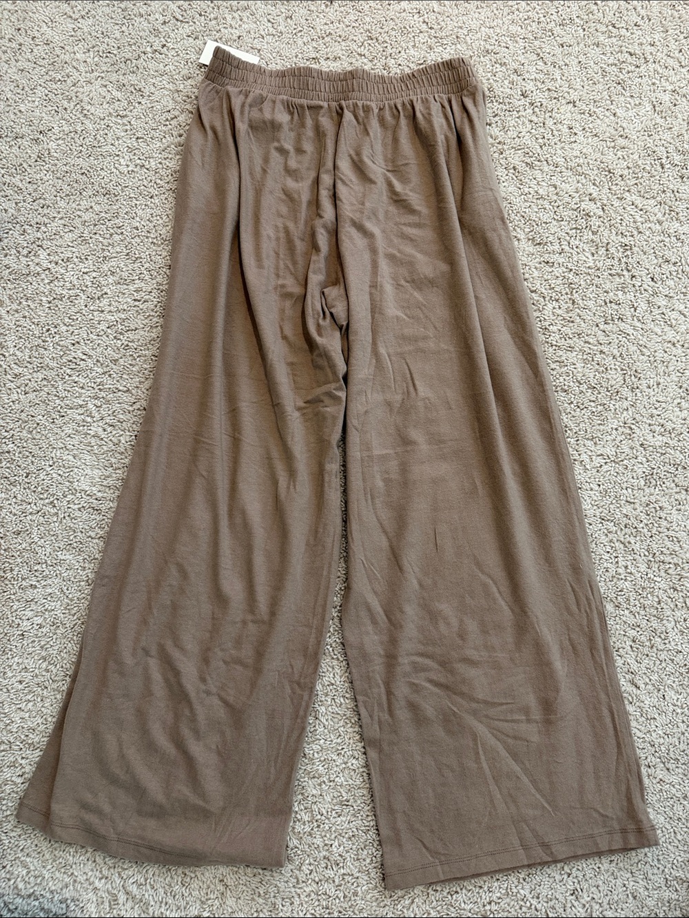 Abercrombie & Fitch Taupe Wide Leg Knit Pants - Picture 3 of 6